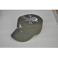 Cadet Military Hat W/Rhinestone and Print/Embroidery Logo